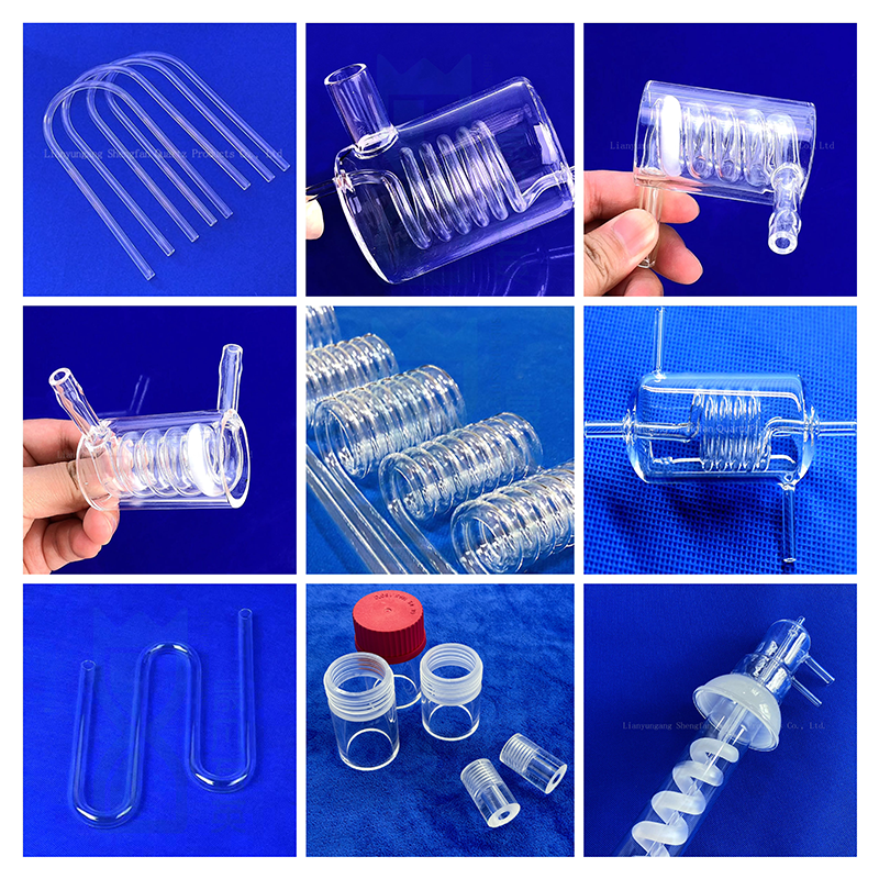Temperature Heating Tube Furnace Tube High Purity Cyclic Laboratory Quartz Glass Tube