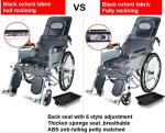 Economic Lightweight Portable Wheelchair With Detachable Footrest