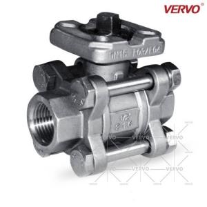 China Direct Mount Ball Valve 3 Piece Ball Valve Forged Steel SS316 1/2inch With Top Flange 1000psi Npt DN15 wholesale