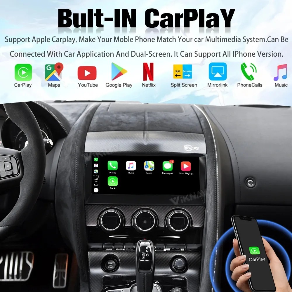 10.25 Inch 8 Core touch screen Car radio For 2012-2019 Jaguar F-Type Navigation Multimedia DVD Player Wireless Carplay