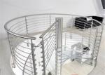 Curved Rod Stainless Steel Railing , Top Mount Stainless Steel Stair Banisters