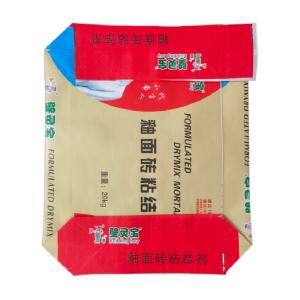 China Cement Block Bottom BOPP Laminated Woven Bags PP Valve Bags 25KG 40KG 50KG wholesale