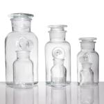 60ml 250ml 500ml Round Clear Wide Mouth Reagent Glass Bottle With Lids