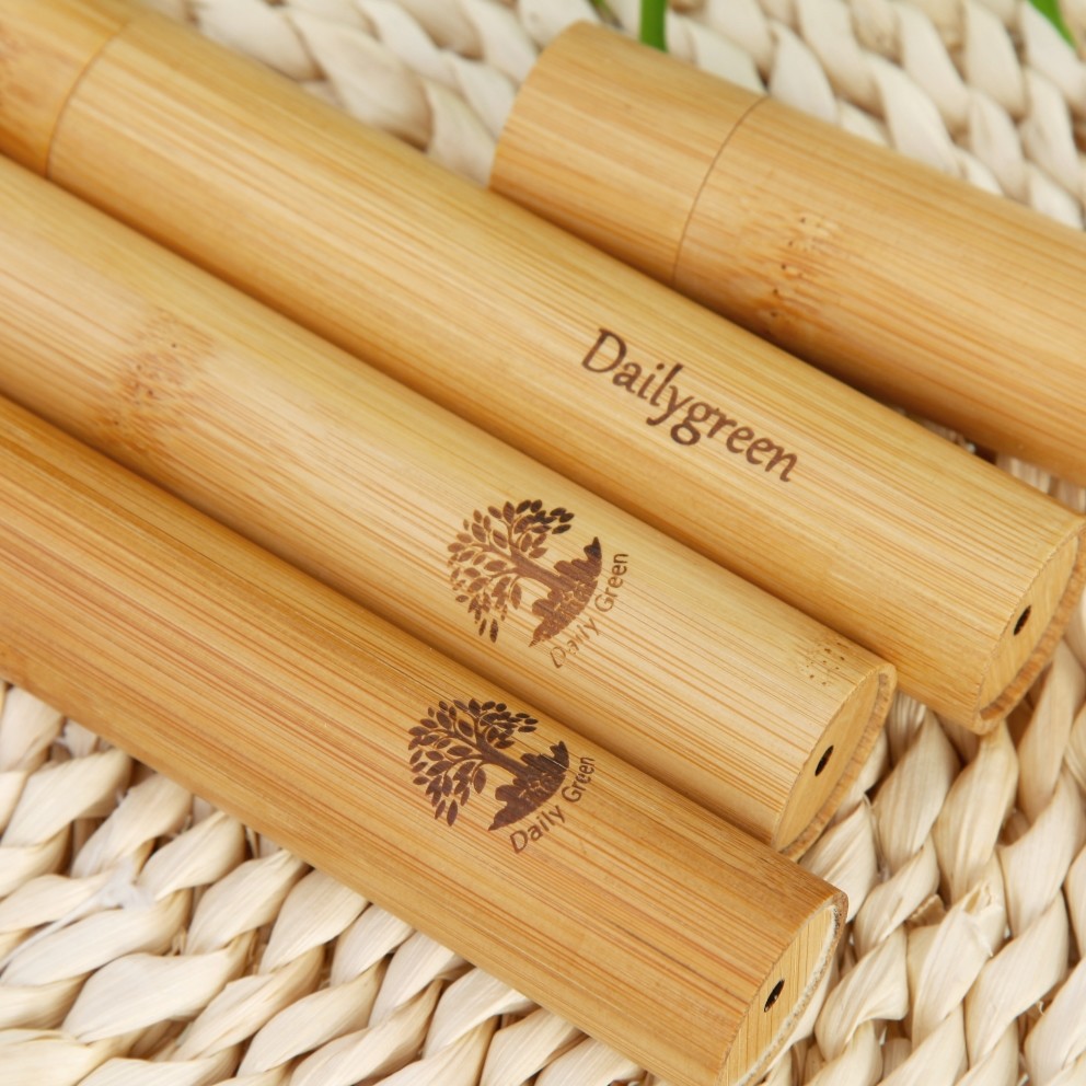 Camping Bamboo Toothbrush Case 30 Grams Compostable Toothbrush Cover Case