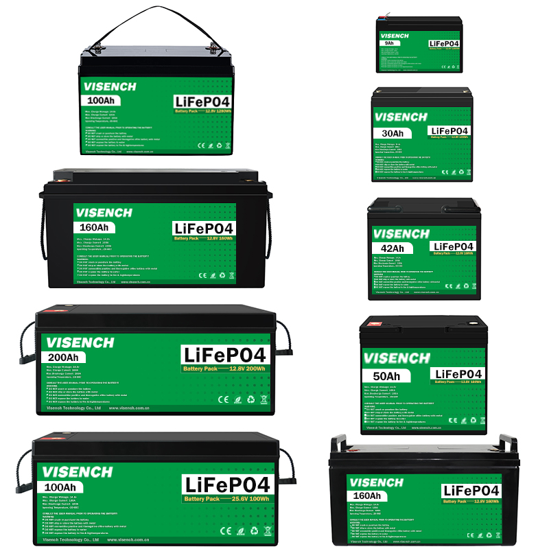 Visench OEM 10Kw 12V 5Ah Rechargeable Li-Ion Storage Lithium Ion Lifepo4 Battery Cell Pack