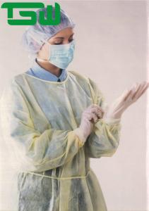 China Long Sleeve Disposable 30gsm 70gsm Nonwoven Isolation Gown wholesale
