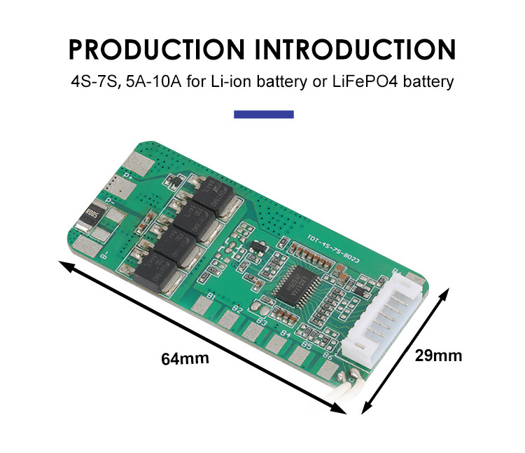 PCM BMS For 18650 Battery Protection Board 5A-10A With Balance