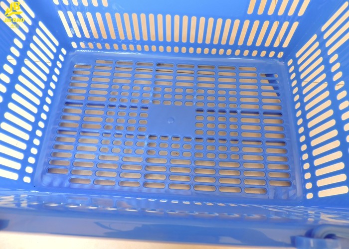 30L Volumes Hand Held Shopping Baskets 50 X 35 X 25.5cm Size Blue Color