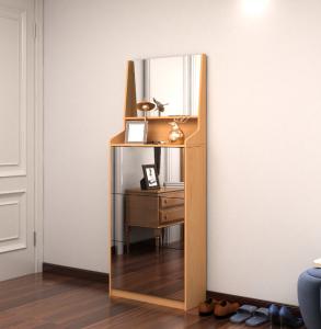 China Melamine MDF Wood Mirror Shoe Cabinet Vintage For Living Room wholesale