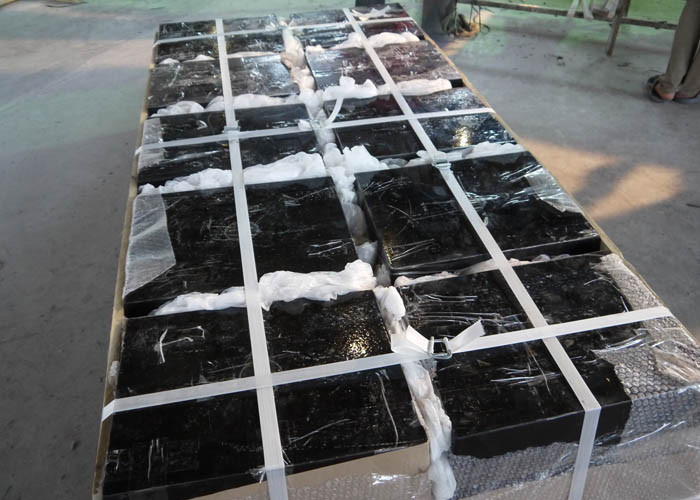Lab countertops black epoxy resin worktop matte surface with heat resistant