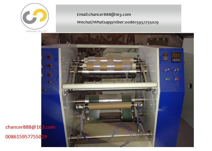 Manual multi-functional stretch film rewinding machine from jumbo roll to small roll
