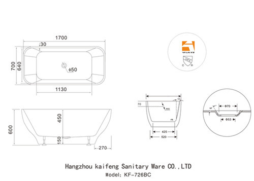 Double End 67 Inch Square Freestanding Bathtub Alcove Drop In Soaking Tub Modern Suit