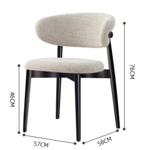Modern Velvet Dining Chair with Metal Legs
