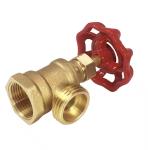 High Quality Red Handwheel Globe Brass Boiler Drain Valve Stop