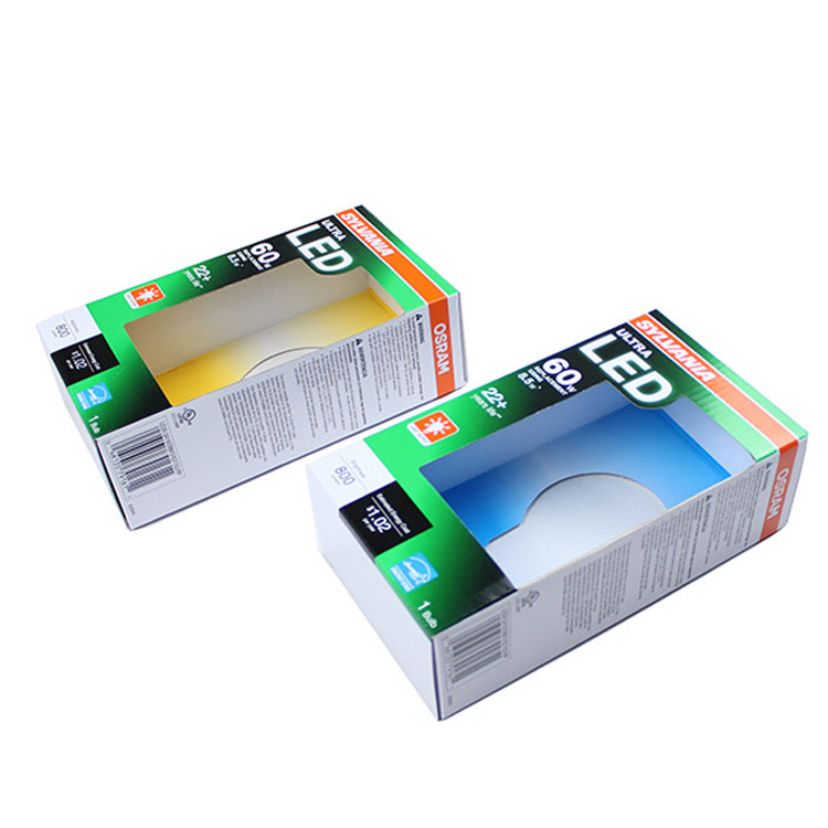 160x120cm LED Bulb Paperboard Packaging Box ODM With Plastic Window