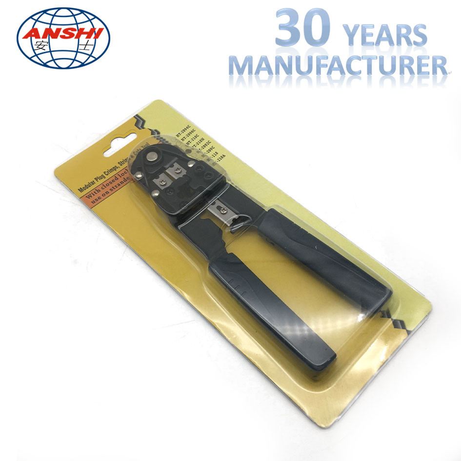 Black Network Crimp Striping Cut Tool ABS Material For Cable Striper