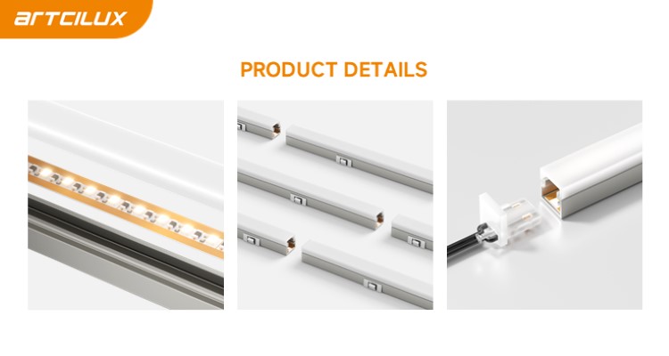 Kitchen Cabinet Aluminium Profile Strip Light 3000K / 4000K Color Temperature