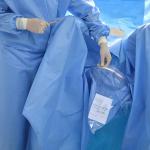 Urology Surgery Green Surgical Gown Non Woven Fabric Material Anti - Pull