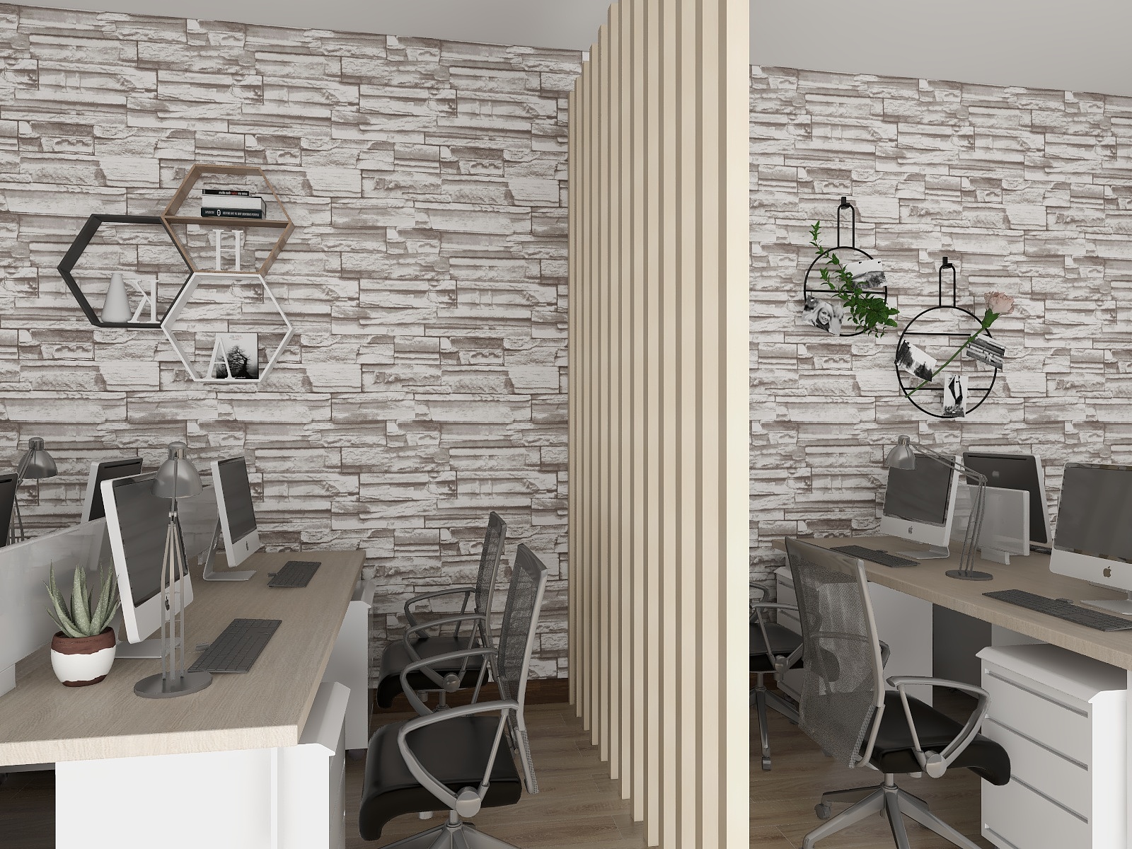 3D Slate Stone Brick Effect Wallpaper PVC 3D Brick Wallpaper For Walls