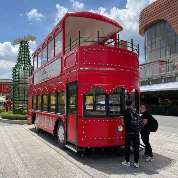 Quality Double Floor Food Truck Trailer Red Concession Food Trailer for sale