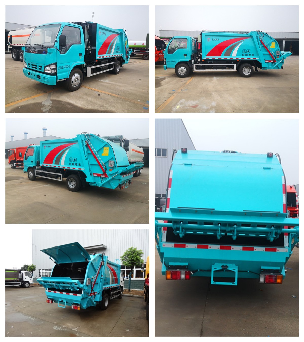 4x2 Japanese ISUZU 600P Garbage Compactor Truck With 5 Cbm Volume