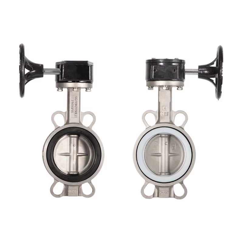 Sanitary SS304/316L Turbine Pair Butterfly Valve D371X-10/16P for Stop Water Function