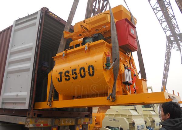 Hydraulic 500 Litres Concrete Mixing Equipment Double Spiral Construction Mixer
