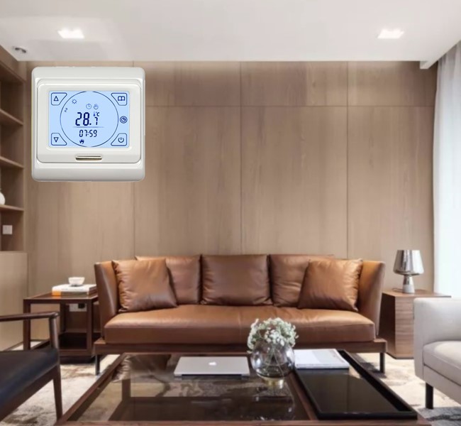 Indoor Touch Screen Electronic Room Thermostat / Water Heating System Thermostat