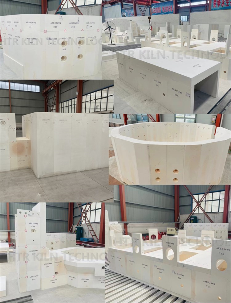 Little MgO Content Zircon Corundum Bricks for Glass Melting Furnace Erosion-Resistant