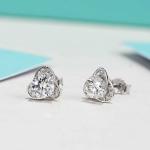 Emerald Cut VVS Moissanite Jewelry 925 Sterling Silver Earrings 8mm