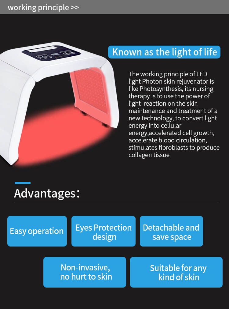 Infrared LED Light Therapy Skin Care Device 417nm 100V-240V