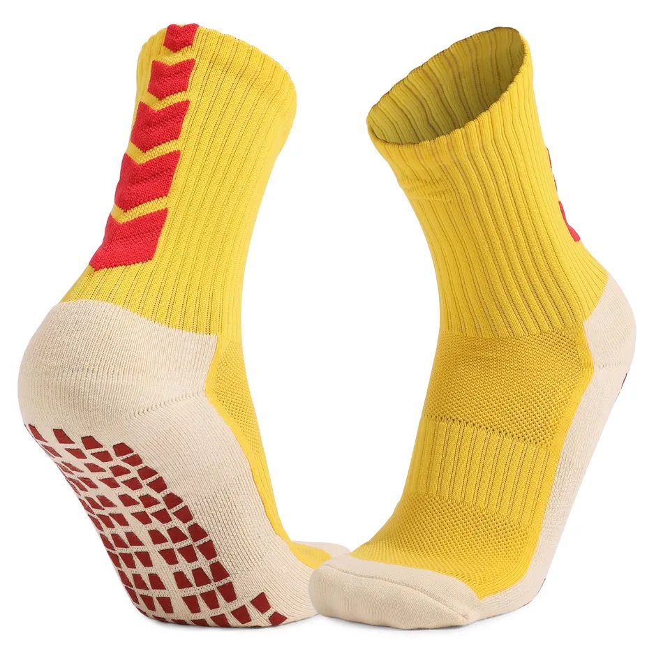 Custom Sports Breathable Non Slip Soccer Knitting Anti Slip Youth Grip Football Socks