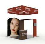 Aluminum Tube Pop Up Exhibition Display Tension Fabric Vivid Graphic Image