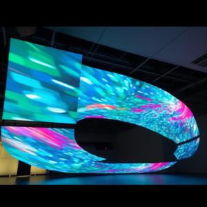 China Customized Flexible LED Screen Display P3.91 Creative LED Screen ROHS on sale