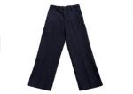 Black Boys School Uniform Pants Printing Logo Legs Closed Elongated Body Curve