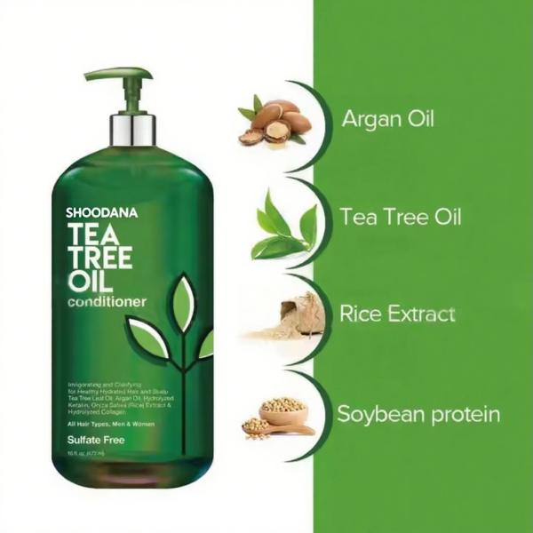 Natural Tea Tree Oil Hair Care Products Organic Shampoo and Conditioner Nourishing Hair Grow Shampoo for Men and Women