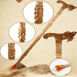 China Animal Head Handmade Wooden Walking Sticks 90cm Custom Sizes wholesale