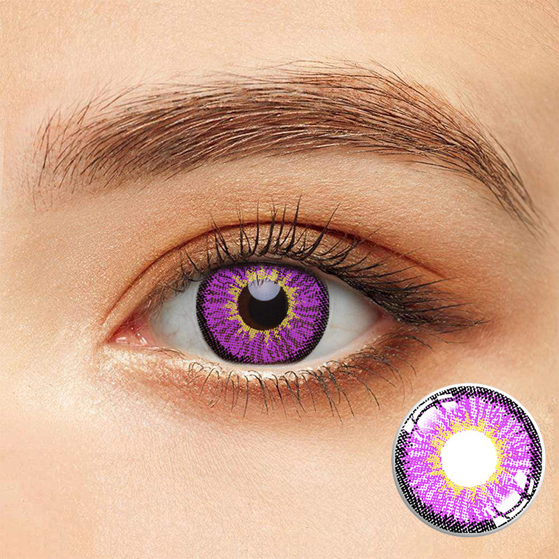 Customized Logo Ice Dew Natural Black Contact Lenses Prescription 14.5mm