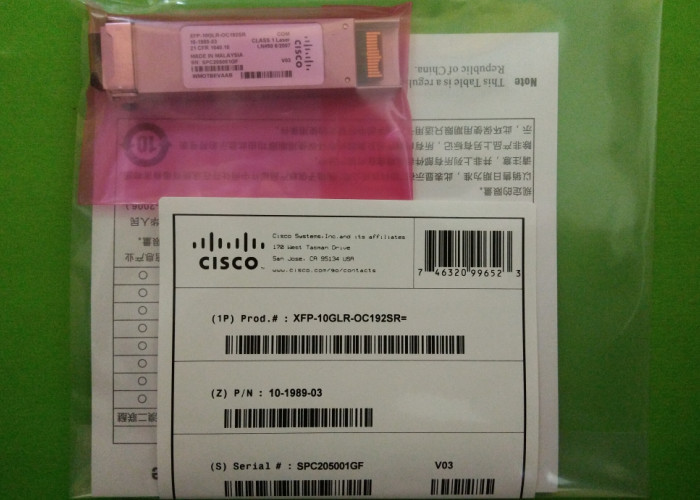 XFP-10GLR-OC192SR Optical Fiber Module 1310nm 10KM 1 year warranty