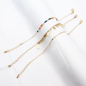 China 26mm Beaded Bracelets Jewelry Hollow Leaves Tassel Feel With Orange Blue Acrylic Beads wholesale