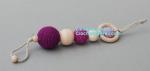Teething necklace Baby Shower Girl, Baby Flower Bracelet, Mommy Charm Bracelet,
