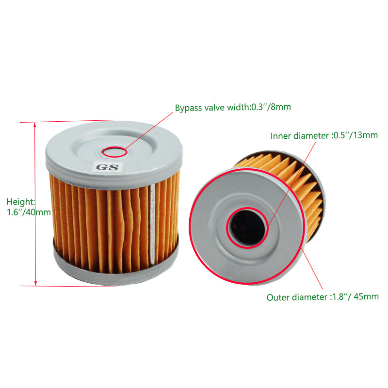 Paper core Automotive Accessories motorcycle engine oil filter fit for GS GN250 NS200 LC135 BM150 SHOGUN TVS-KING