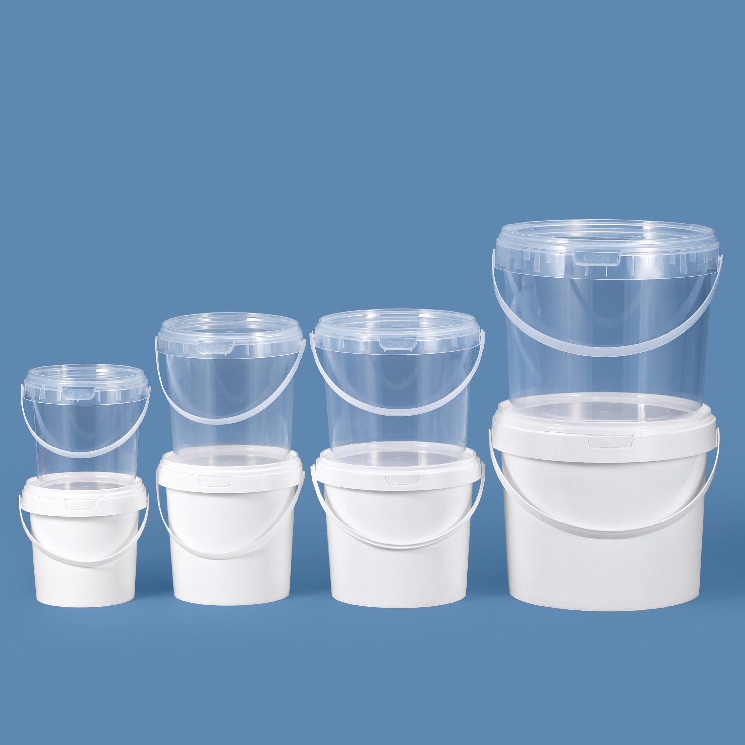 IML Printing Recycled Food Grade Plastic Containers Eco-friendly for Clear Packaging