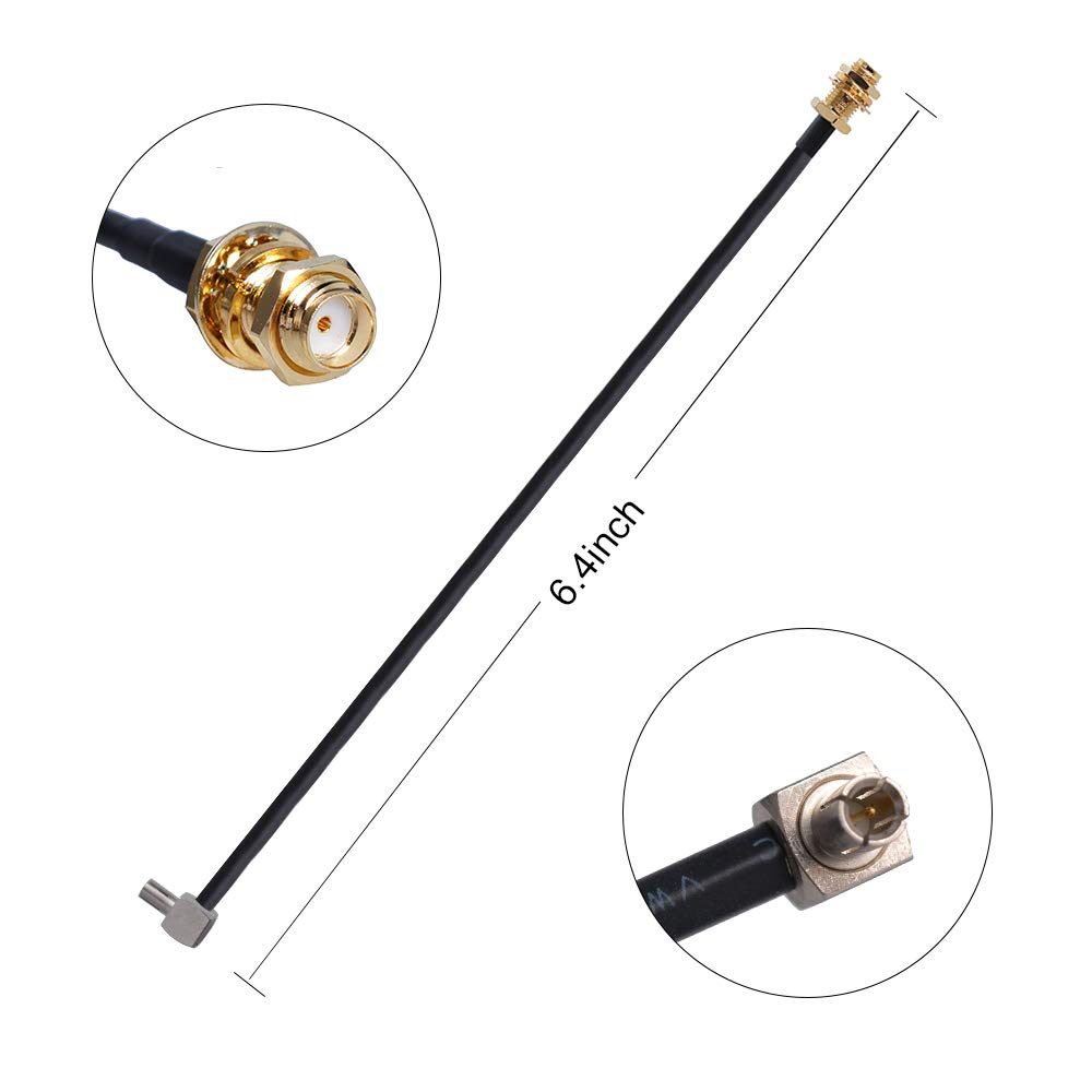 50 Nominal Impedance 15cm RG174 Coaxial Cable for Wireless Antenna