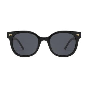 China Chic Round Acetate Sunglasses Interchangeable Lenses UV Hand Crafted Eyewear wholesale