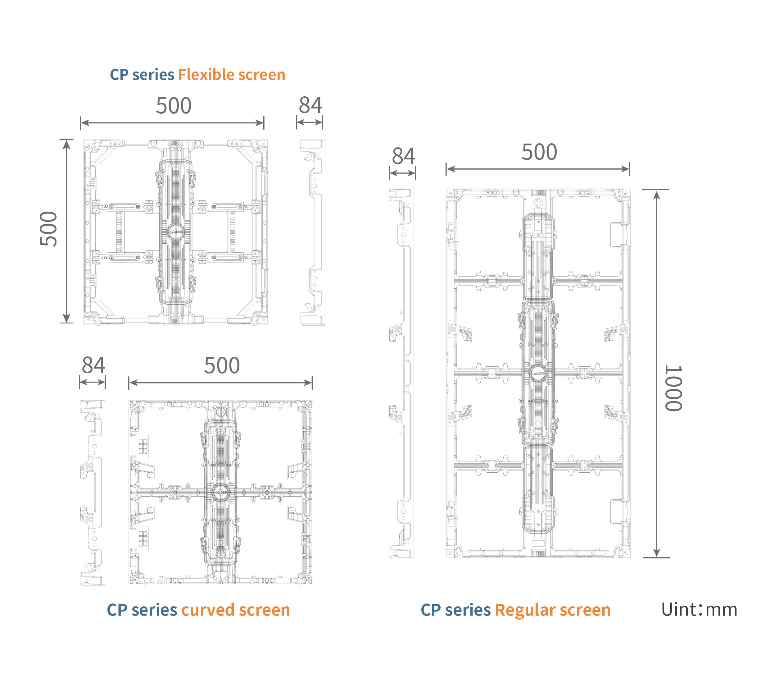 Anti-Oxidation P2.6/2.98/3.91 CP Series Indoor LED Video Wall With Truss Connection Keyhole