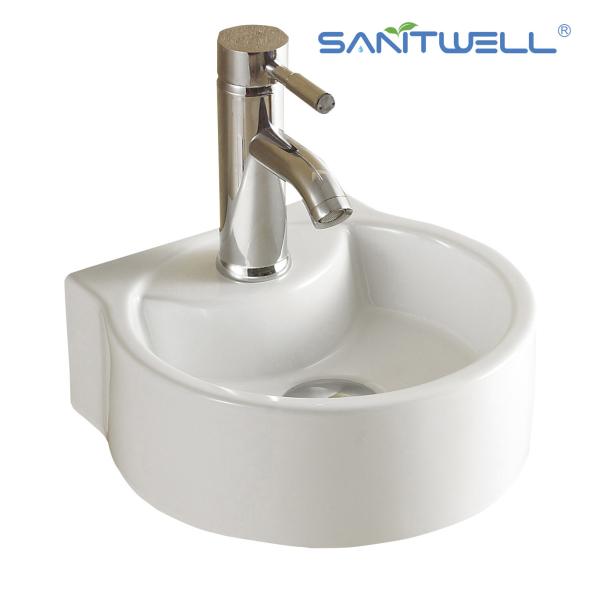 ceramic basin White above counter basin Vessel Sink Washing Basin Countertop