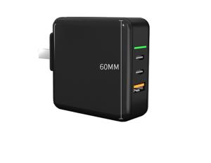 China RoHS Changeable Plug 61W GAN Laptop Charger wholesale