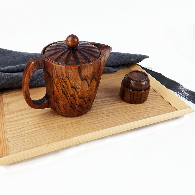 Multifunctional Wooden Drinking Cups , Handmade Wooden Cups Carefully Crafted