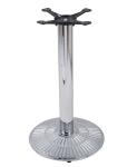 Popular Chrome Round Stainless Steel Table Base Furniture Parts With Adjustable